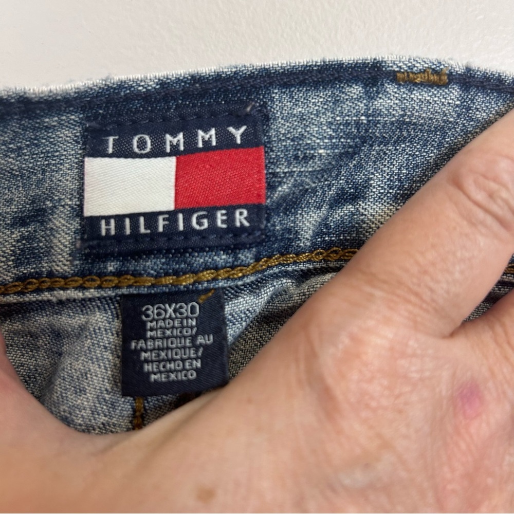Vintage Tommy Hilfiger Men’s Jeans Size 36 Blue denim pants straight leg - Picture 10 of 12